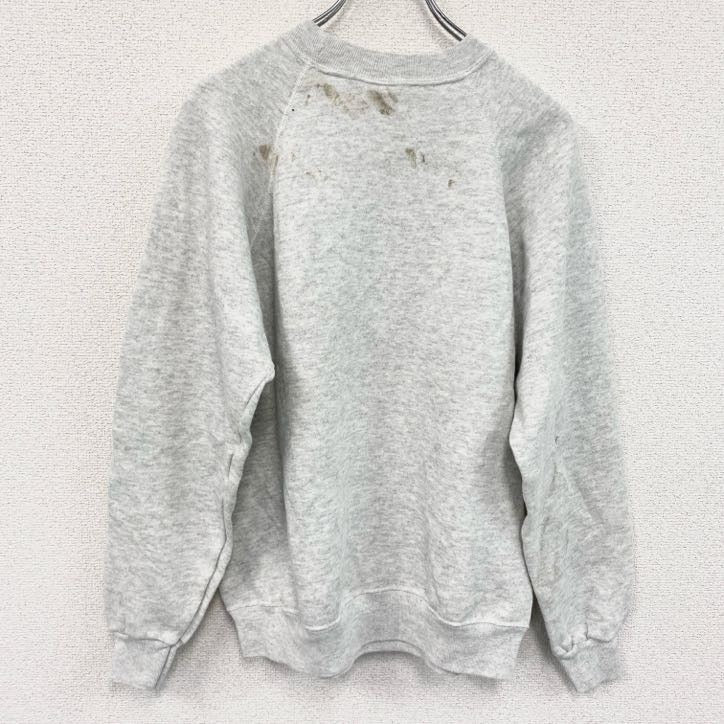 ～90s　Hanes ACTIVWEAR　ヘインズアクティブウェア　スウェット/トレーナー　ラグランスリーブ　ヴィンテージ　霜降りグレー　Lサイズ　古着