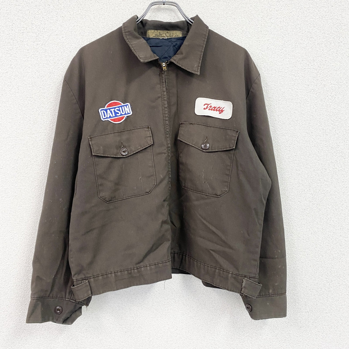 REDKAP　レッドキャップ　ワークジャケット　ワッペン　フラップポケット　2つポケット　茶色　ブラウン　Lサイズ　古着