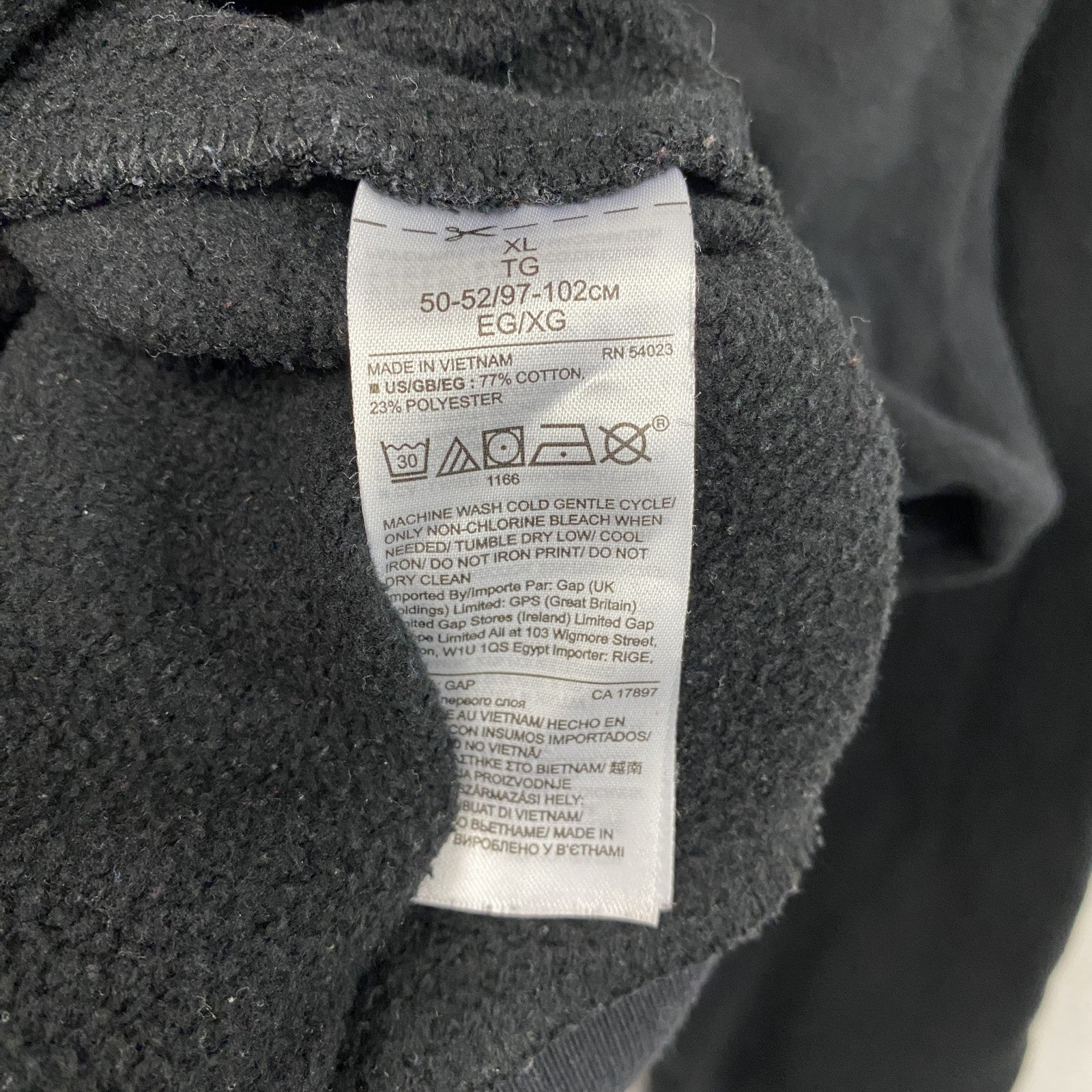 GAP　ギャップ　スウェット/トレーナー　デカロゴ　黒　ブラック　XLサイズ　古着