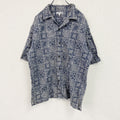 Reyn Spooner　UNIQLO　レインスプーナー　ユニクロ　半袖シャツ/柄シャツ　総柄　紺　ネイビー　XLサイズ　古着