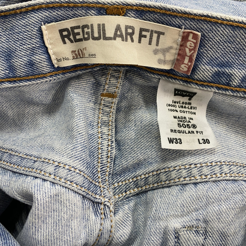 Levi's　リーバイス　505　デニムパンツ/ジーンズ　ジップフライ　インディゴ　W33サイズ　古着