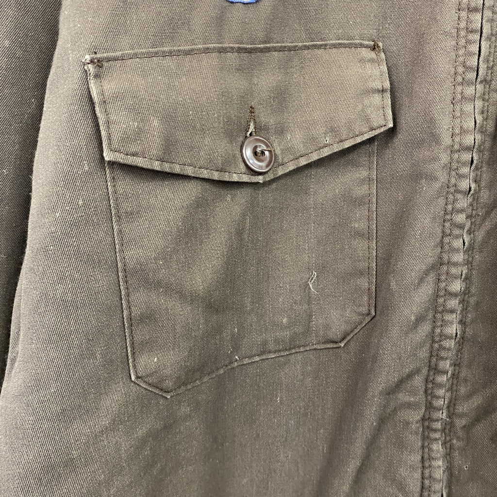 REDKAP　レッドキャップ　ワークジャケット　ワッペン　フラップポケット　2つポケット　茶色　ブラウン　Lサイズ　古着