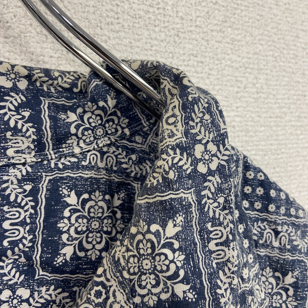 Reyn Spooner　UNIQLO　レインスプーナー　ユニクロ　半袖シャツ/柄シャツ　総柄　紺　ネイビー　XLサイズ　古着