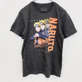 半袖アニメプリントTシャツ　ナルト　キャラクター　チャコールグレー　クルーネック　レトロデザイン　Lサイズ　古着