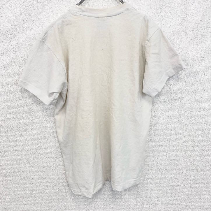 半袖プリントTシャツ　自由の女神　アメリカ　国旗　白　ホワイト　クルーネック　レトロデザイン　Sサイズ　古着