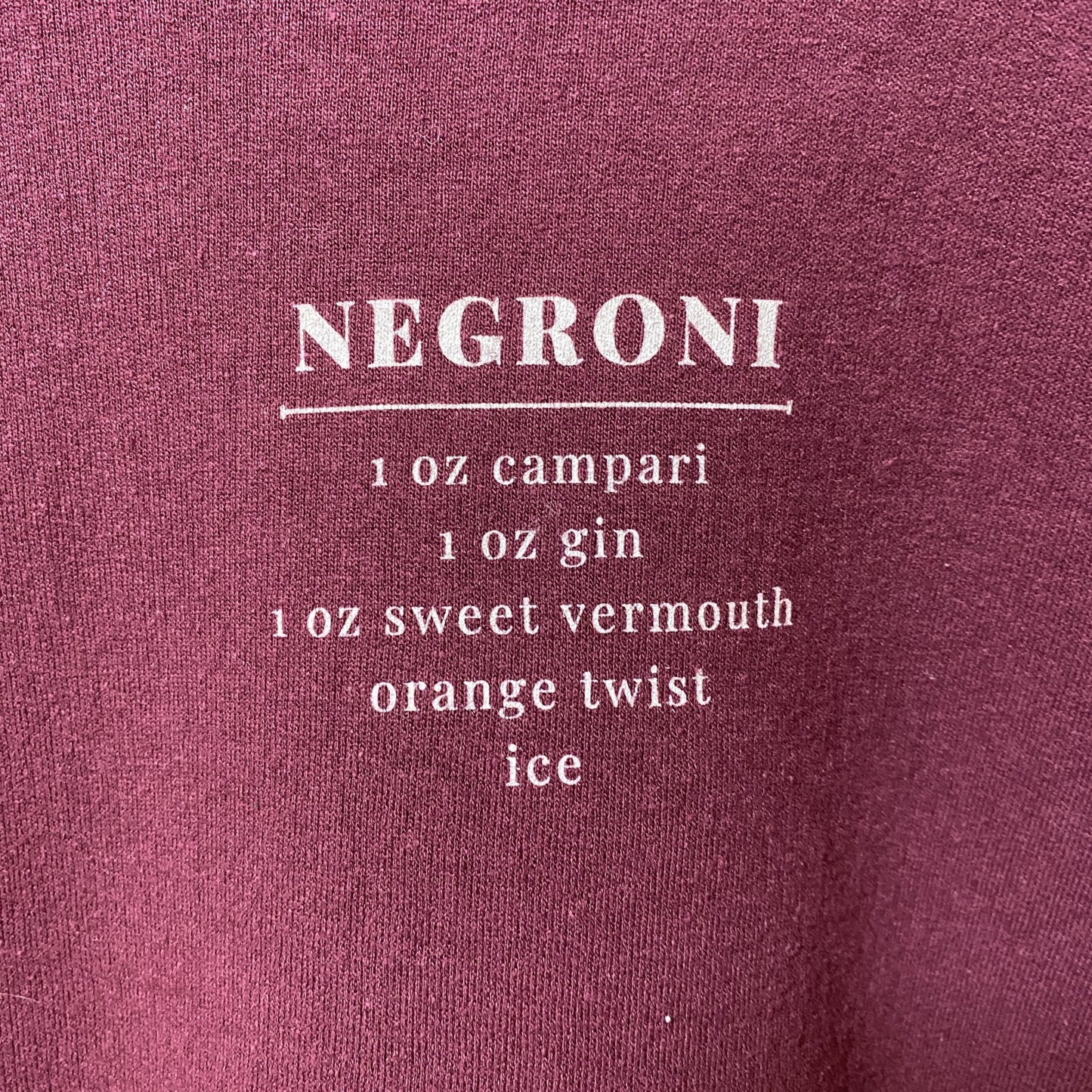 古着 used　長袖ロゴプリントスウェット　トレーナー　クルーネック　NEGRONI　ワインレッド　秋冬服　メンズ　レディース