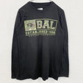 NFL　TEAM APPAREL　レイブンズ　長袖プリントTシャツ　ロンT　フットボール　黒　ブラック　Sサイズ　古着