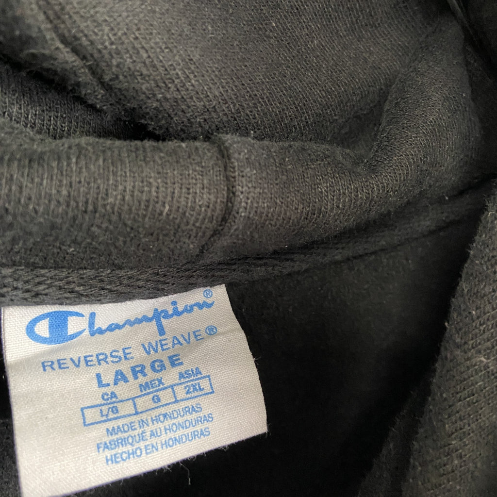 Champion　チャンピオン　リバースウィーブ　スウェットパーカー/フーディー　黒　ブラック　Lサイズ トレーナー スウェットトップス フード付き 古着