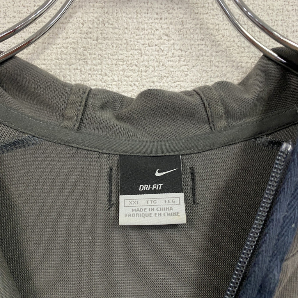 NIKE　ナイキ　DRI-FIT　フルジップベスト　ダークグレー　2XLサイズ　古着