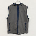 NIKE　ナイキ　DRI-FIT　フルジップベスト　ダークグレー　2XLサイズ　古着
