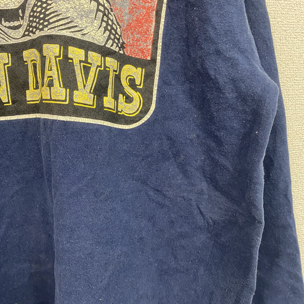 ～90s　ONEITA　オニータ　BEN DAVIS　ベンデイビス　スウェット/トレーナー　デカロゴ　ヴィンテージ　紺　ネイビー　Lサイズ　古着