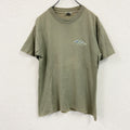 90s　QUICKSILVER　クイックシルバー　半袖プリントTシャツ　USA製　シングルステッチ　カーキ　Sサイズ　古着