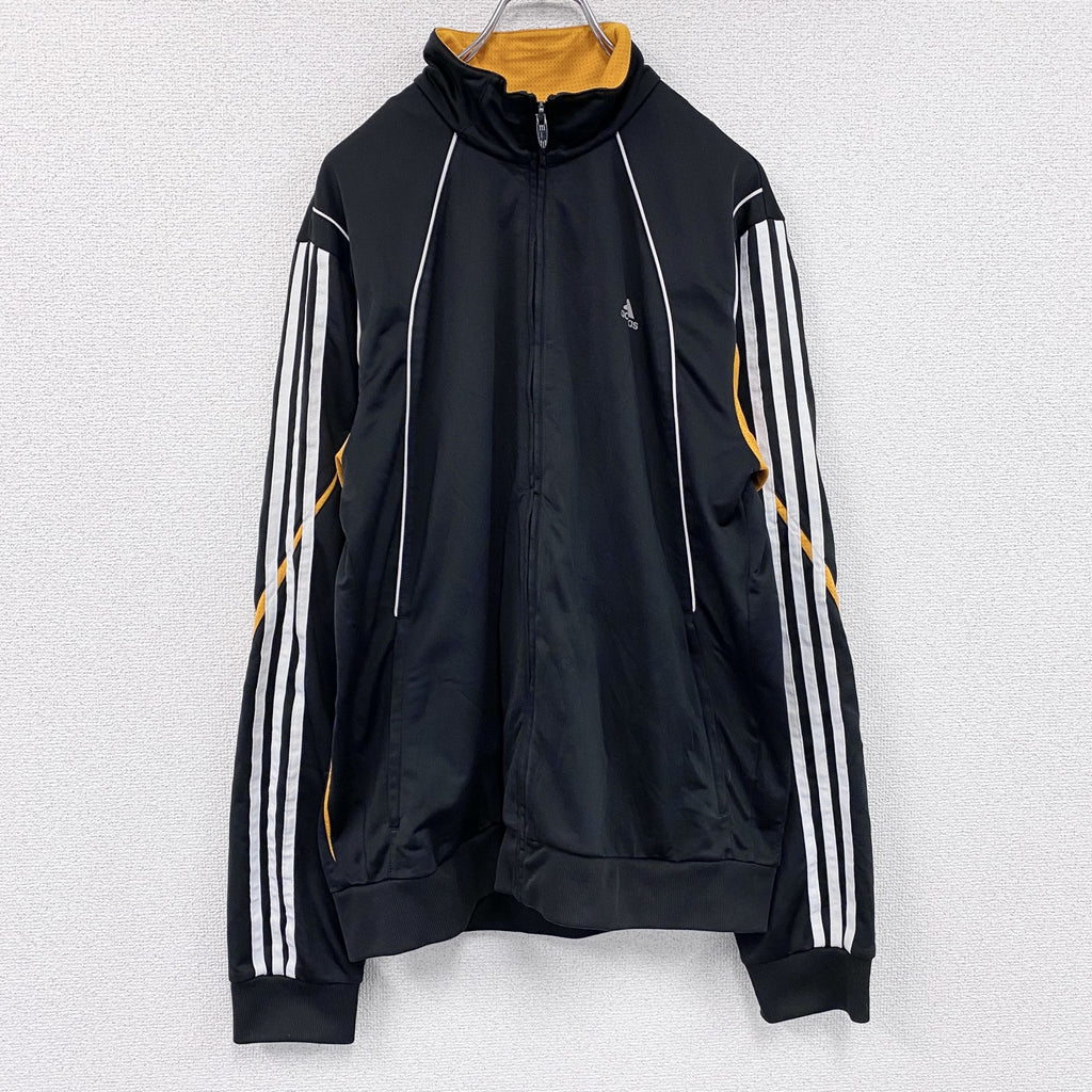 00s　adidas　アディダス　トラックジャケット/ジャージ　ヴィンテージ　黒　ブラック　古着