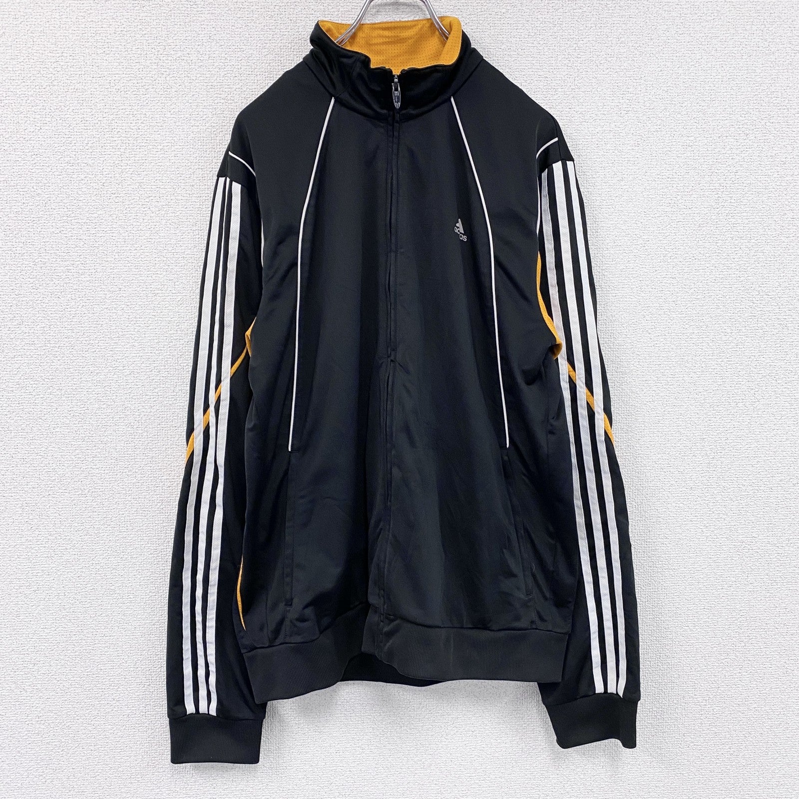 00s　adidas　アディダス　トラックジャケット/ジャージ　ヴィンテージ　黒　ブラック　古着