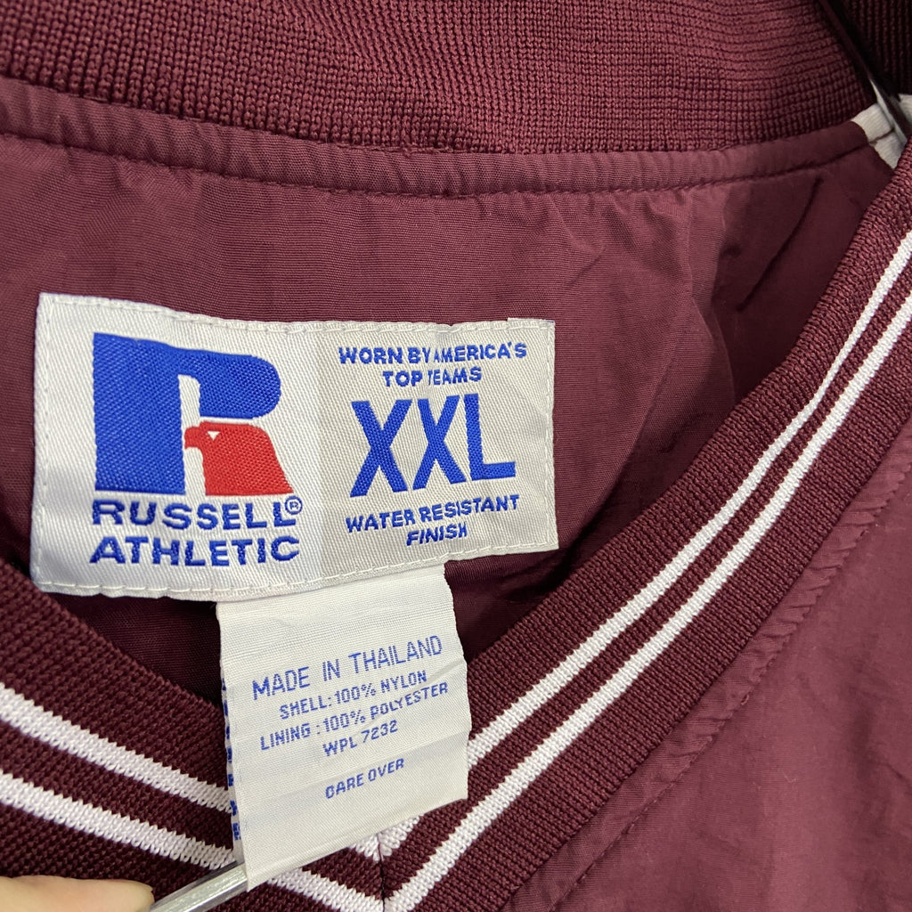 ～00s　RUSSELL　ラッセル　ナイロンプルオーバージャケット　ヴィンテージ　ボルドー　XXLサイズ　古着