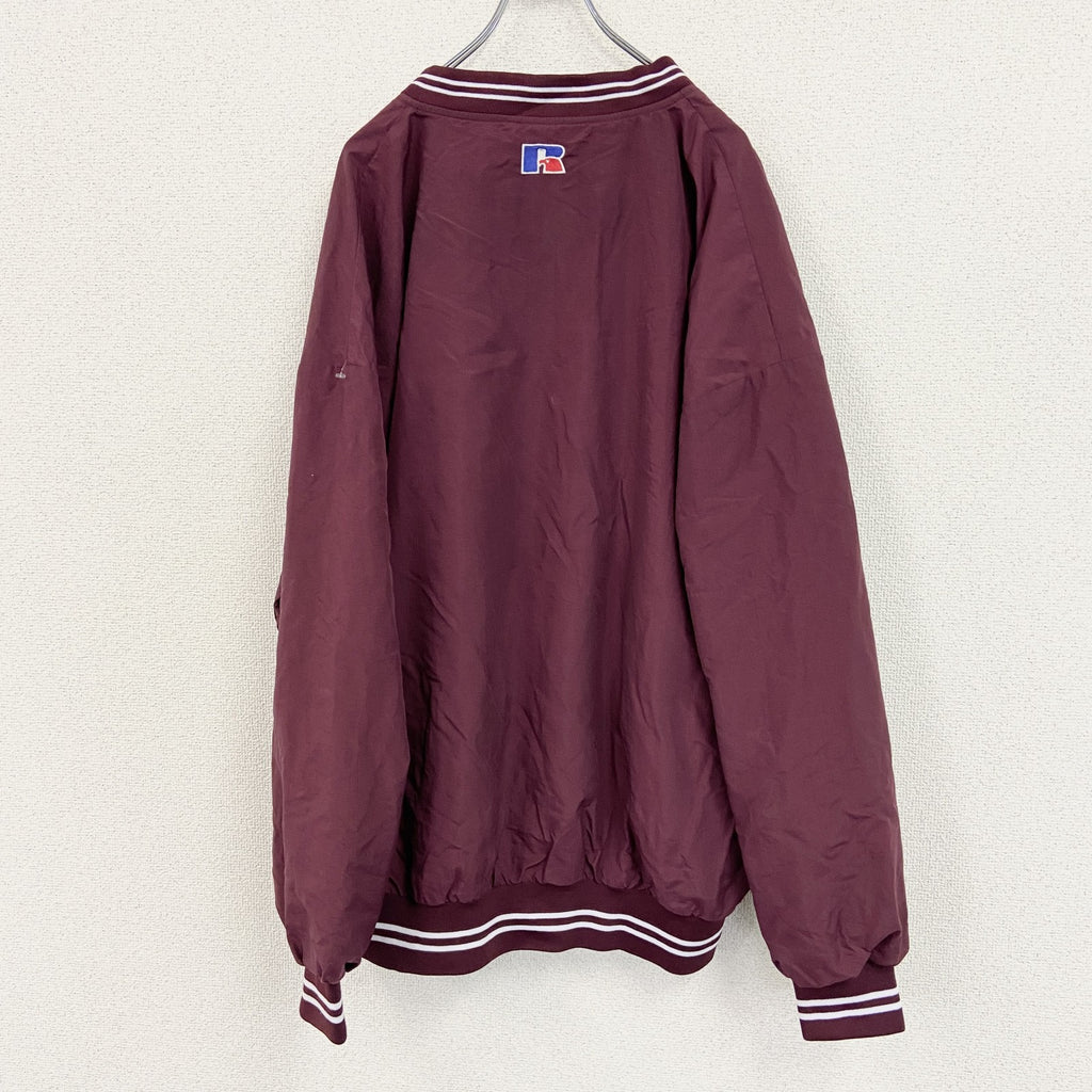 ～00s　RUSSELL　ラッセル　ナイロンプルオーバージャケット　ヴィンテージ　ボルドー　XXLサイズ　古着
