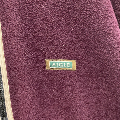 AIGLE　フルジップフリースジャケット　ボルドー　カシスレッド　Lサイズ