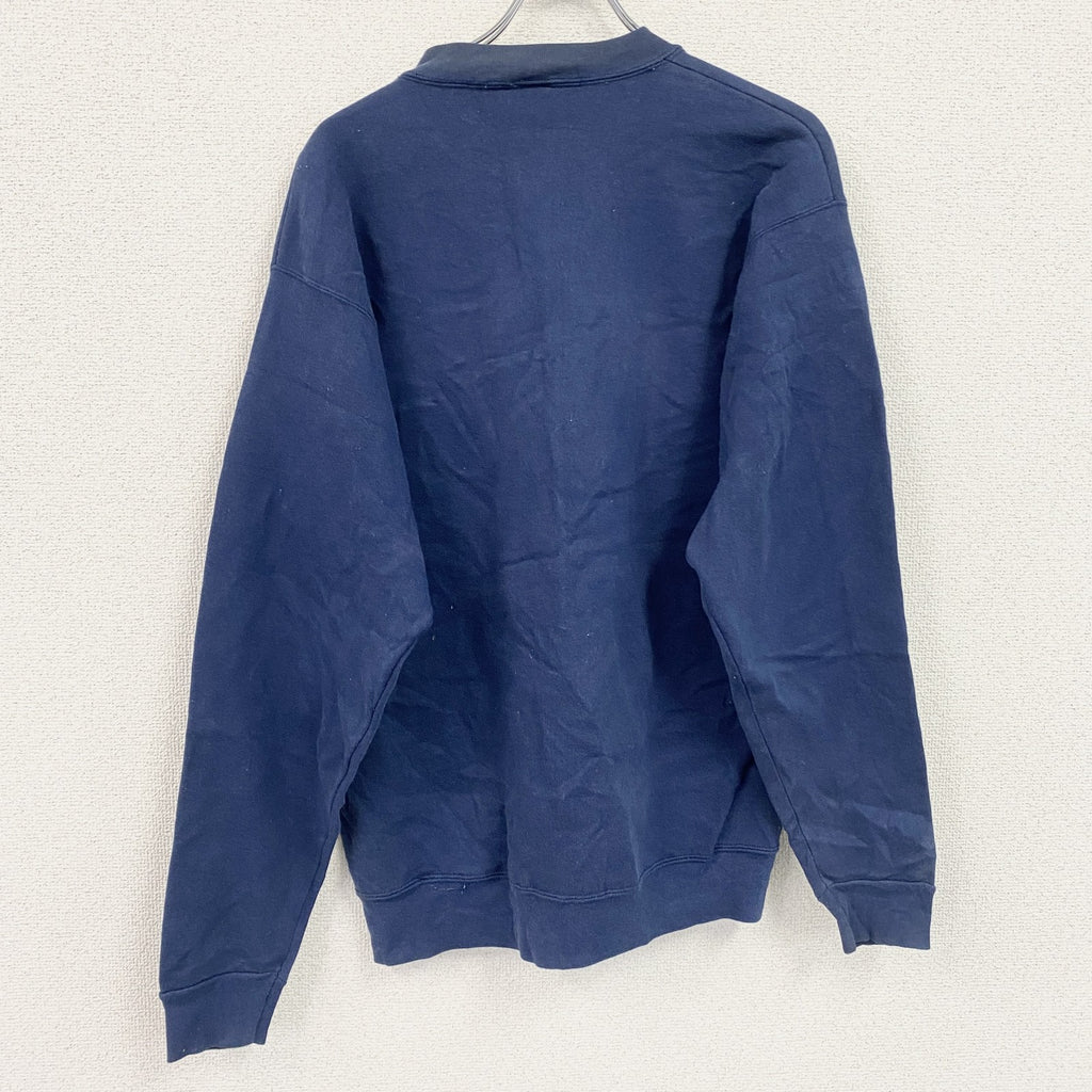 ～90s　ONEITA　オニータ　BEN DAVIS　ベンデイビス　スウェット/トレーナー　デカロゴ　ヴィンテージ　紺　ネイビー　Lサイズ　古着