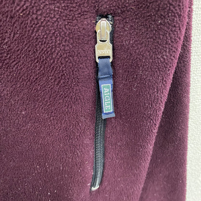 AIGLE　フルジップフリースジャケット　ボルドー　カシスレッド　Lサイズ