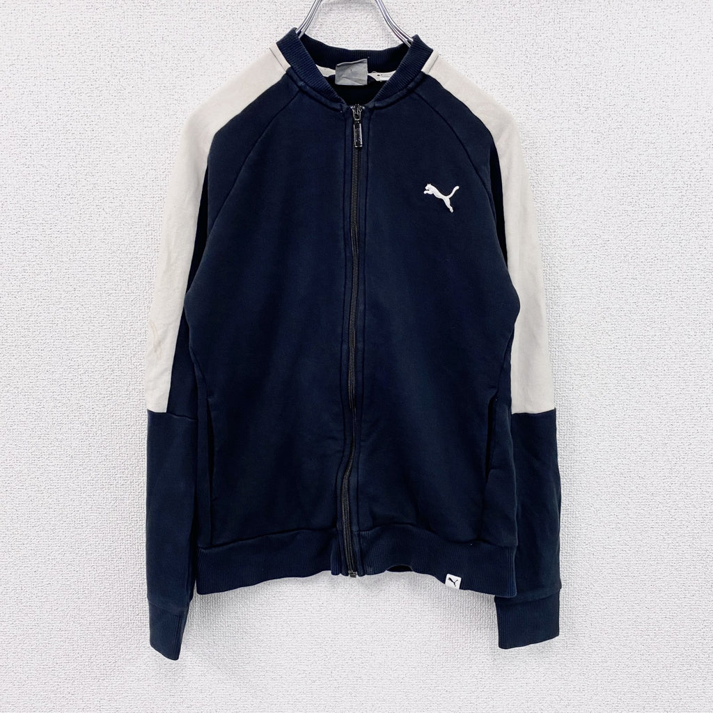 PUMA　プーマ　トラックジャケット/ジャージ　黒　ブラック　Sサイズ　古着