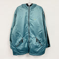 90s　NIKE　ナイキ　フルジップナイロンパーカー　ヴィンテージ　フリースライナー　水色　ライトブルー　Lサイズ　古着