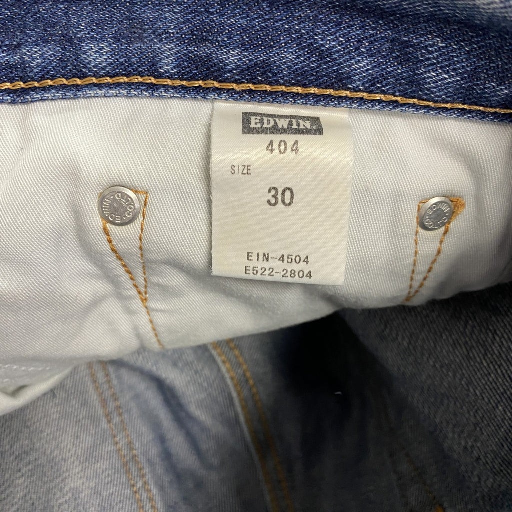 EDWIN　エドウィン　404　デニムパンツ/ジーンズ　縦落ち　ジップフライ　インディゴ　W30サイズ　古着