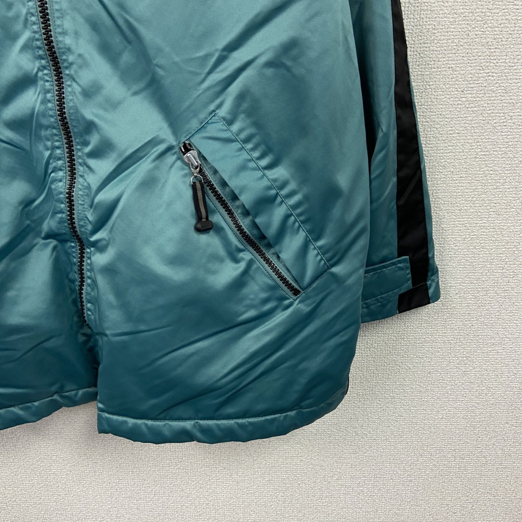 90s　NIKE　ナイキ　フルジップナイロンパーカー　ヴィンテージ　フリースライナー　水色　ライトブルー　Lサイズ　古着