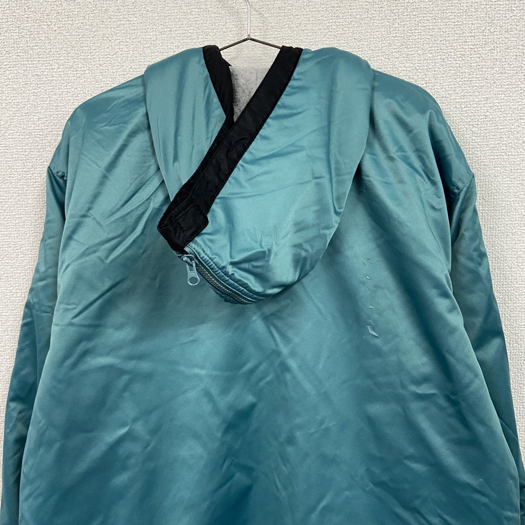 90s　NIKE　ナイキ　フルジップナイロンパーカー　ヴィンテージ　フリースライナー　水色　ライトブルー　Lサイズ　古着