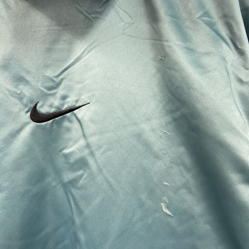 90s　NIKE　ナイキ　フルジップナイロンパーカー　ヴィンテージ　フリースライナー　水色　ライトブルー　Lサイズ　古着