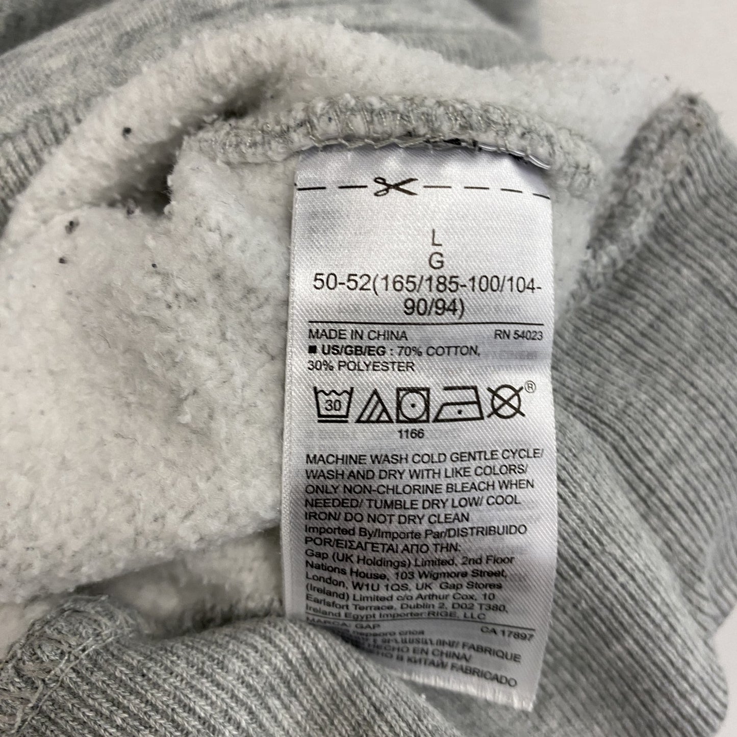 GAP　ギャップ　スウェットパーカー/フーディー　灰色　グレー　Lサイズ