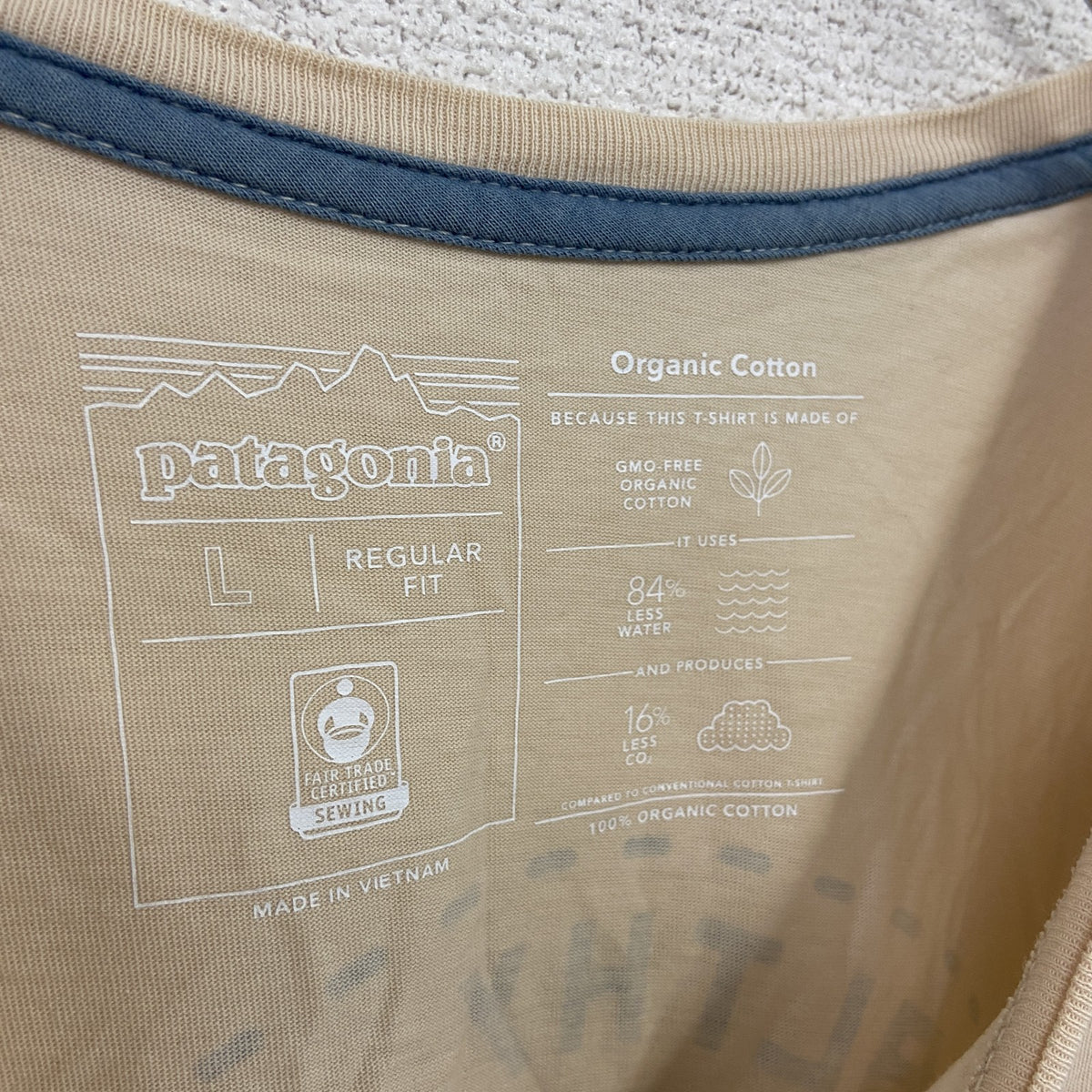 Patagonia　パタゴニア　半袖Tシャツ　ベージュ　Lサイズ　古着