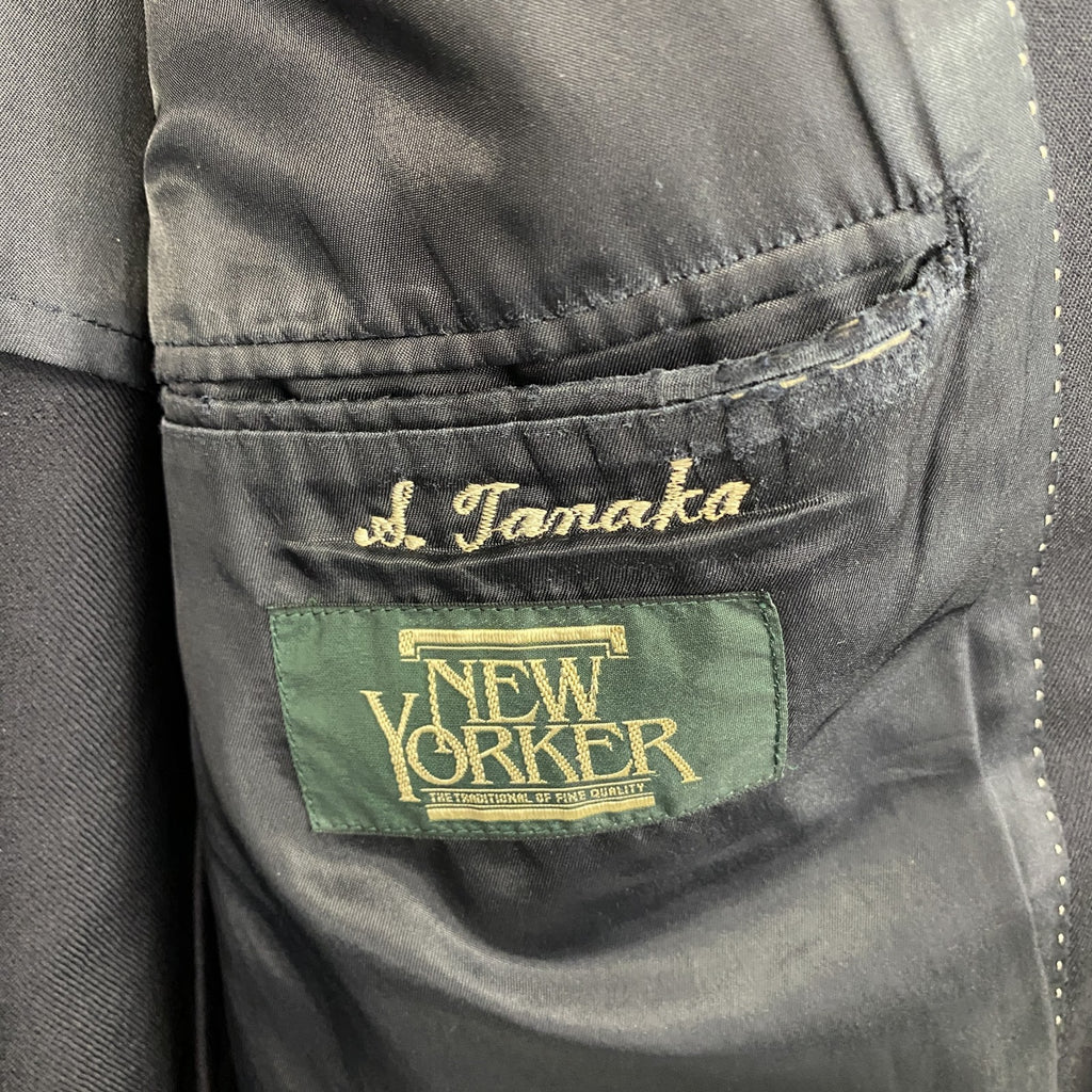 NEW YORKER　ニューヨーカー　テーラードジャケット　ブレザー　紺　ネイビー　　古着
