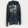 DIESEL　ディーゼル　フルジップスウェットパーカー/フーディー　黒　ブラック　Lサイズ　古着