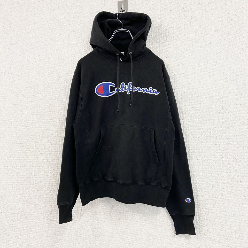 Champion　チャンピオン　リバースウィーブ　スウェットパーカー/フーディー　黒　ブラック　Sサイズ トレーナー スウェットトップス フード付き 古着