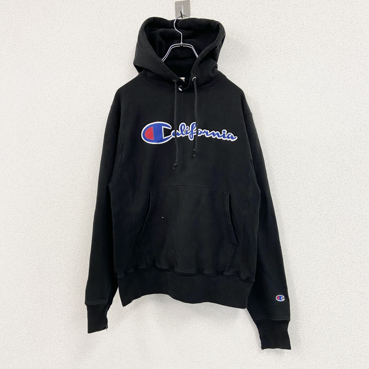 Champion　チャンピオン　リバースウィーブ　スウェットパーカー/フーディー　黒　ブラック　Sサイズ トレーナー スウェットトップス フード付き 古着