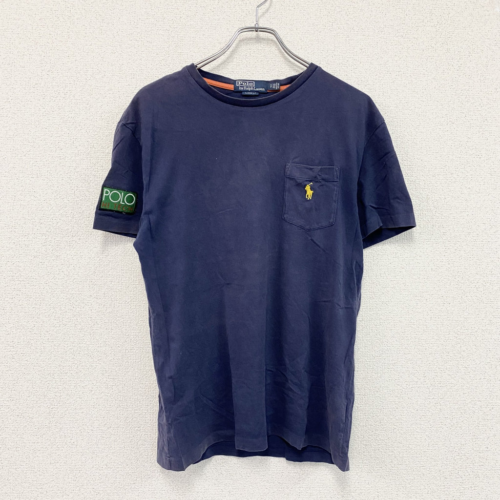 Polo by Ralph Lauren　ポロバイラルフローレン　半袖Tシャツ　ワンポイント　刺ロゴ　紺　ネイビー　Sサイズ　古着