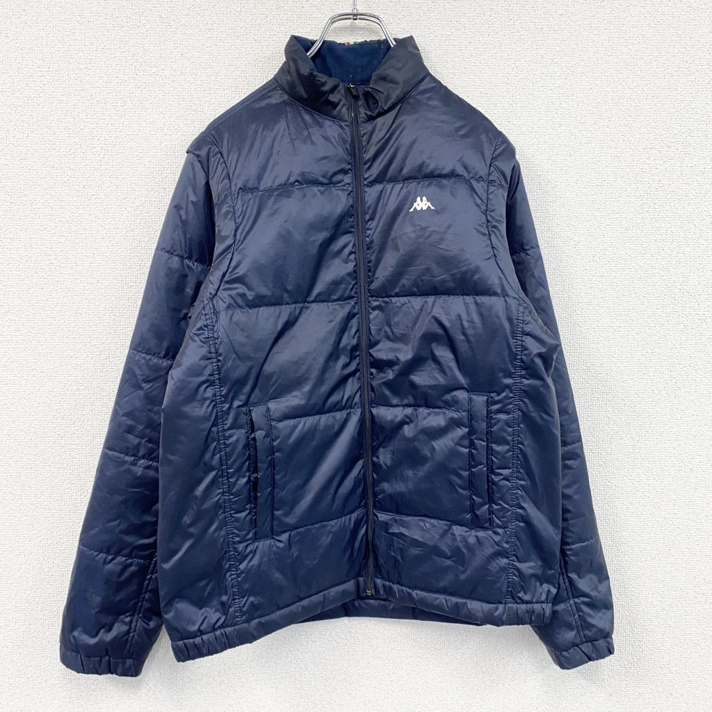 Kappa　カッパ　ダウンジャケット　2WAY　紺　ネイビー　Lサイズ　古着