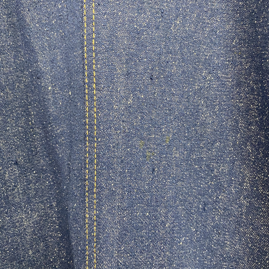 LEONARD　レオナール　ノーカラーシルクデニムジャケット　インディゴ　　古着
