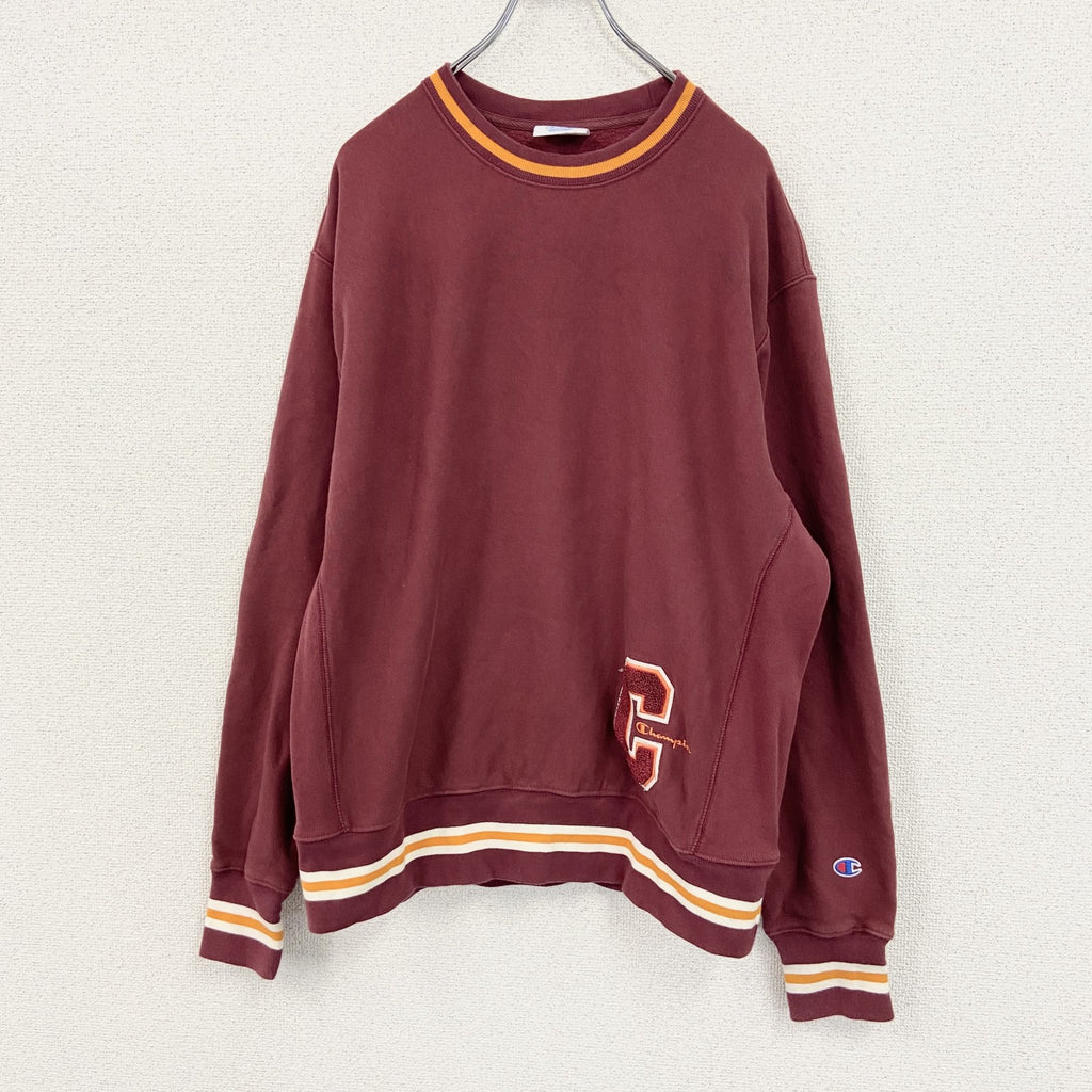 Champion　チャンピオン　リバースウィーブ　スウェット/トレーナー　リブライン　ボルドー　Lサイズ　古着