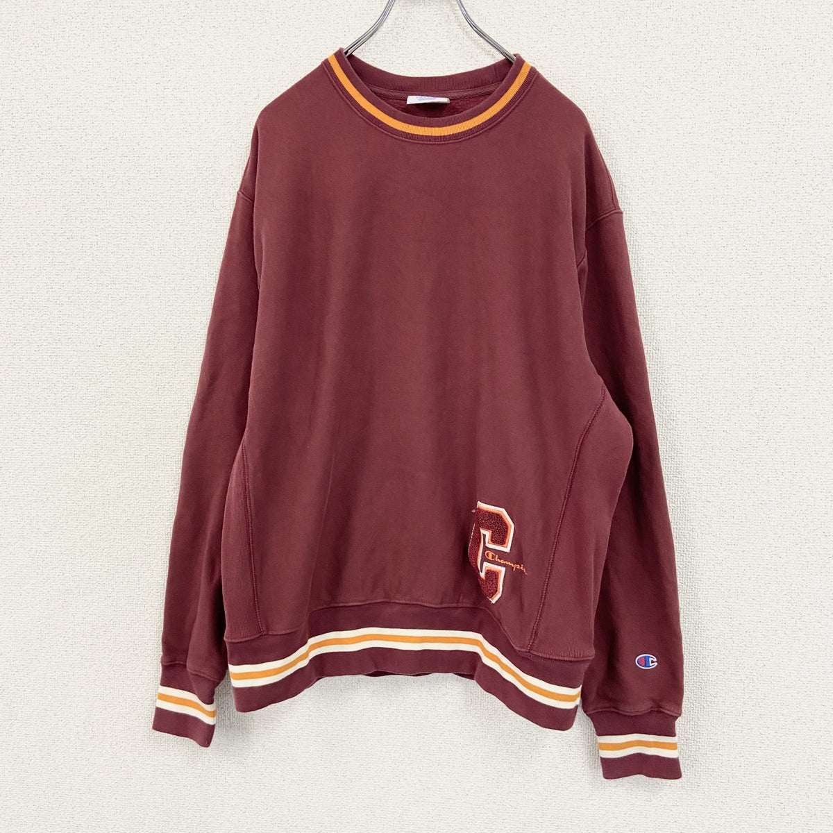 Champion　チャンピオン　リバースウィーブ　スウェット/トレーナー　リブライン　ボルドー　Lサイズ　古着