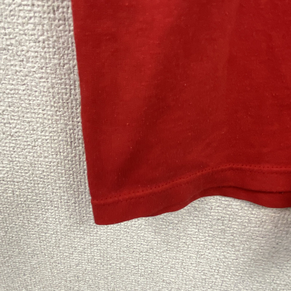 90s　JERZEES　ジャージーズ　半袖プリントTシャツ　USA製　企業　シングルステッチ　赤　レッド　Mサイズ　古着