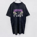asos　半袖プリントTシャツ　バイク　チェッカーフラッグ　黒　ブラック　4サイズ　古着