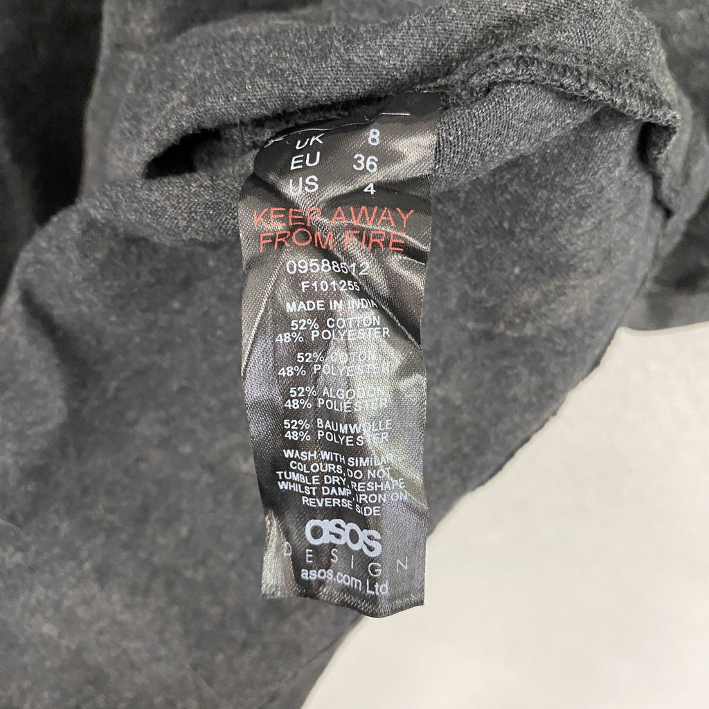 asos　半袖プリントTシャツ　バイク　チェッカーフラッグ　黒　ブラック　4サイズ　古着