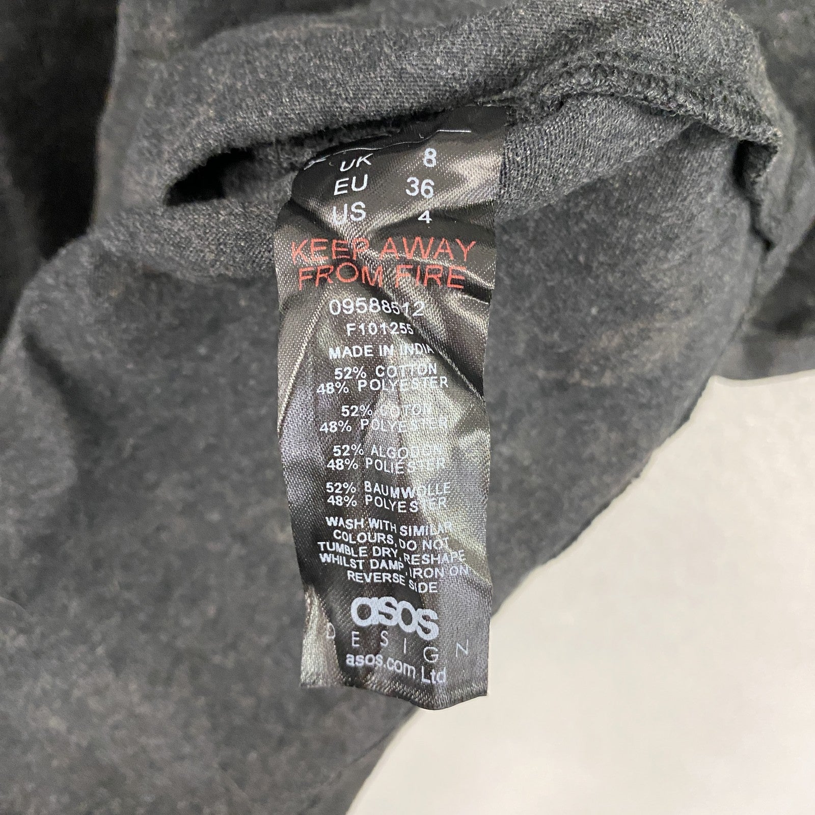asos　半袖プリントTシャツ　バイク　チェッカーフラッグ　黒　ブラック　4サイズ　古着