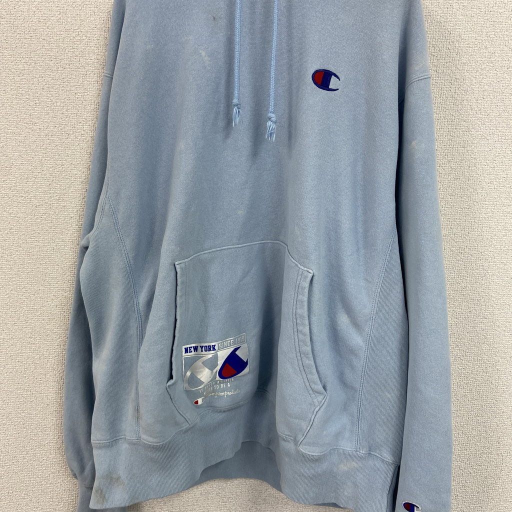 Champion　チャンピオン　リバースウィーブ　スウェットパーカー/フーディー　水色　ブルー　Lサイズ　古着