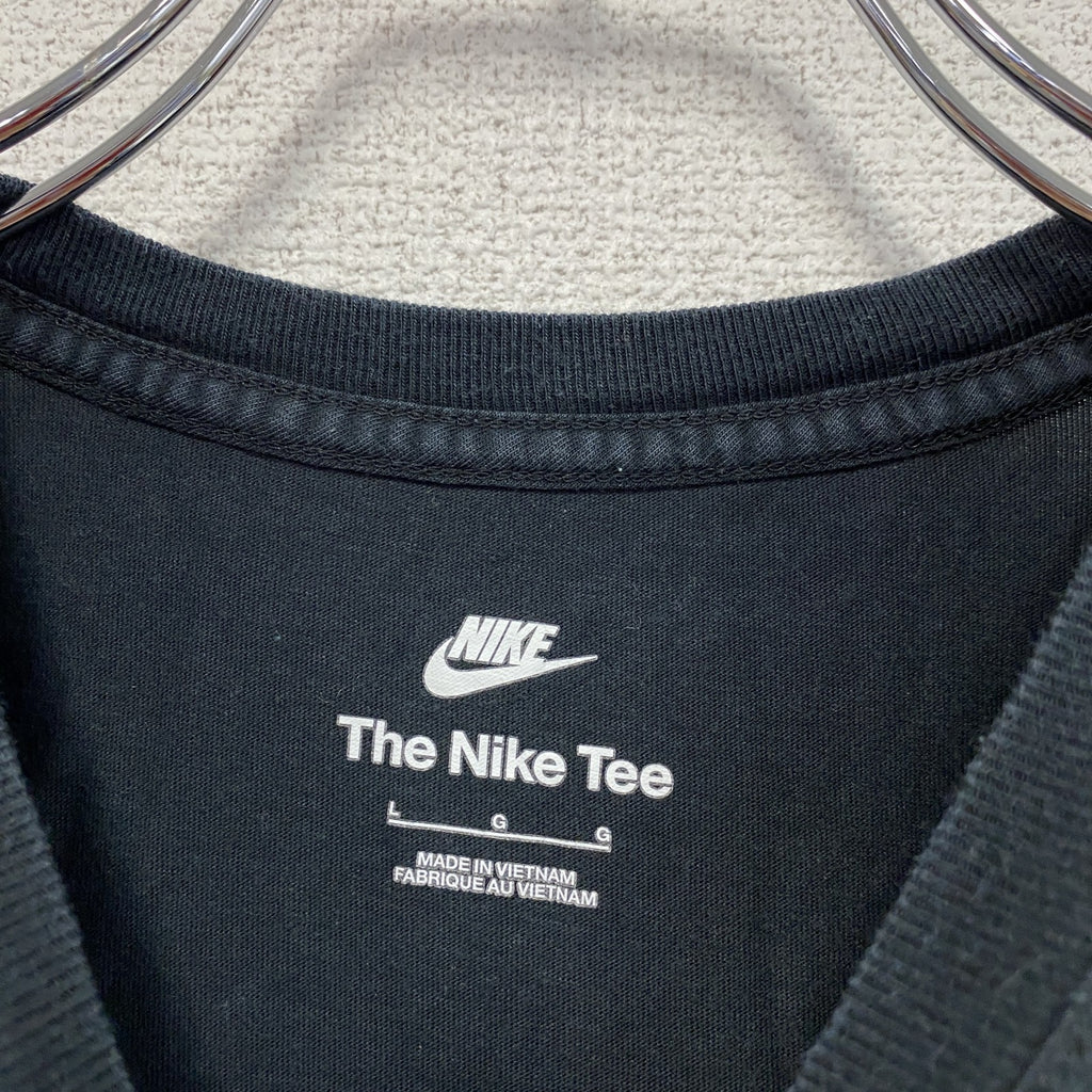 NIKE　ナイキ　半袖NSW OC PK2プリントTシャツ　スウッシュ　マウンテン　黒　ブラック　Lサイズ カットソー メンズ コットン 古着