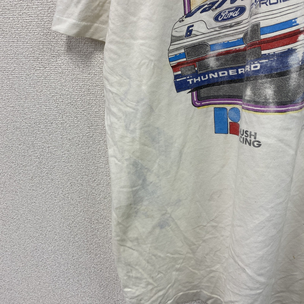 Hanes　ヘインズ　半袖プリントTシャツ　シングルステッチ　ヴィンテージ　白　ホワイト　2XLサイズ　古着