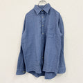 90s～00s　OLD UNIQLO　オールドユニクロ　長袖シャツ　チェック柄　青　ブルー　Mサイズ　古着