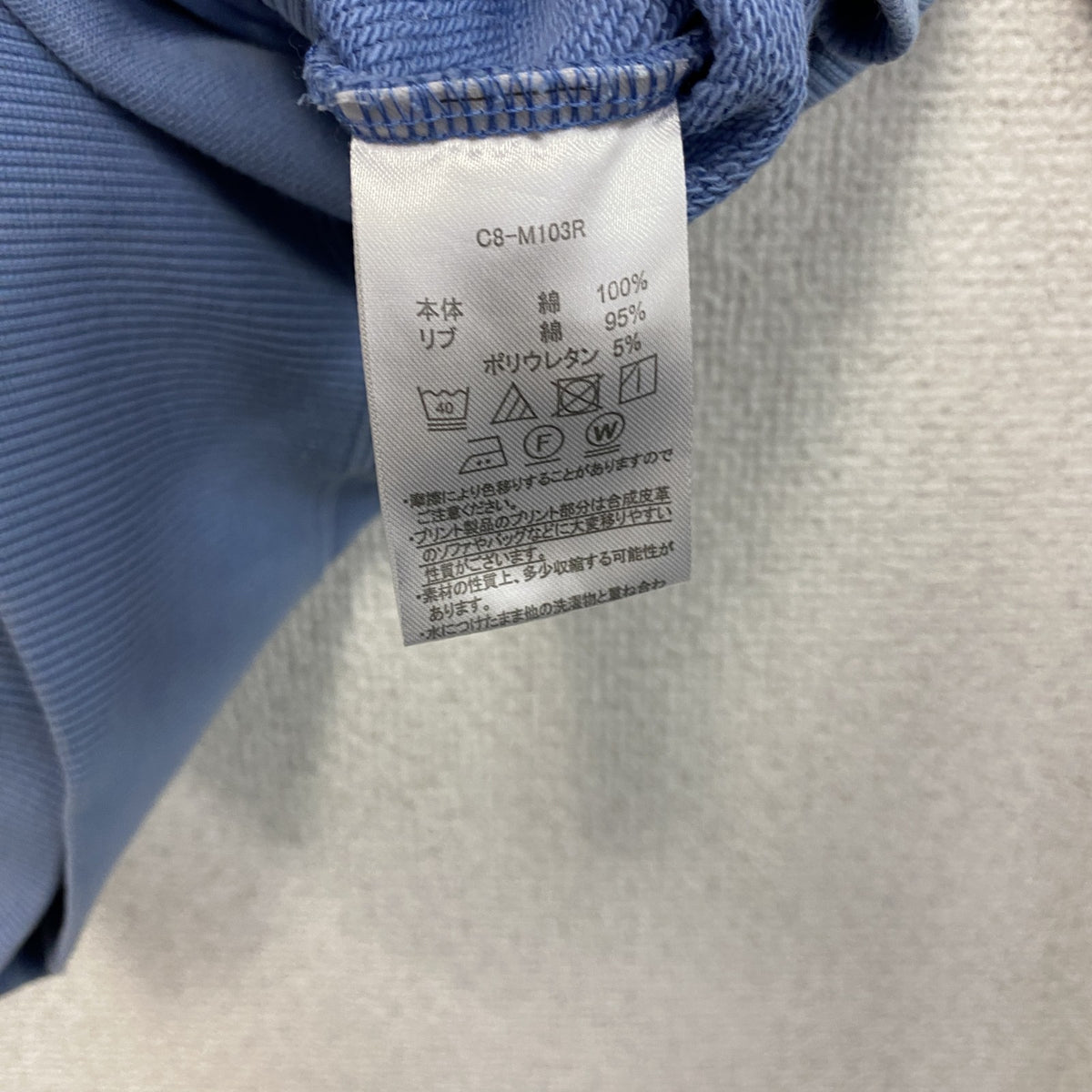 Champion　チャンピオン　スウェットパーカー/フーディー　目無し　刺繍ロゴ　現行　水色　ブルー　Mサイズ トレーナー スウェットトップス フード付き 古着
