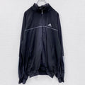 adidas　アディダス　トラックジャケット/ジャージ　パフォーマンスロゴ　黒　ブラック　42サイズ　古着